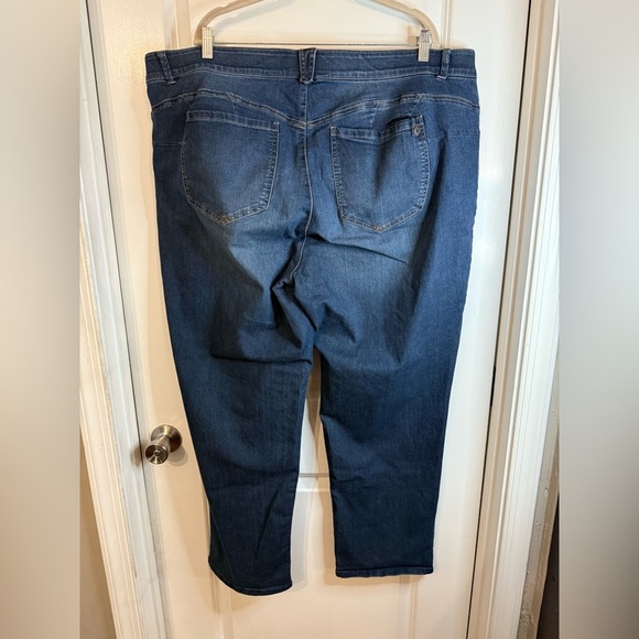 Democracy Women’s Stretch Denim “Ab”solution Straight Leg Indigo Jeans Size 24W - Picture 10 of 10